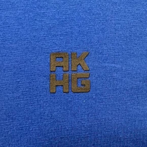 AKHG x Duluth Trading Co Crosshaul Elbow Sleeve Crop Tee, Sapphire, size 3X - Picture 11 of 12